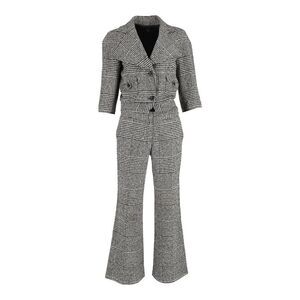 Joseph Houndstooth Check Blazer and Trousers in Multicolor Virgin Wool